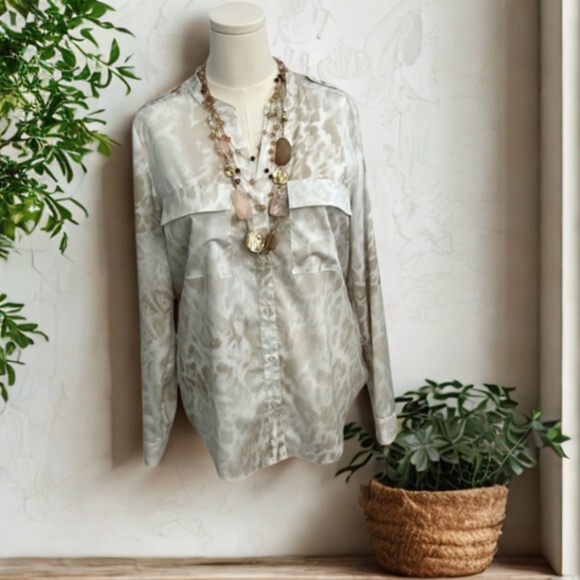 Calvin Klein Tops - Calvin Klein Animal print Blouse